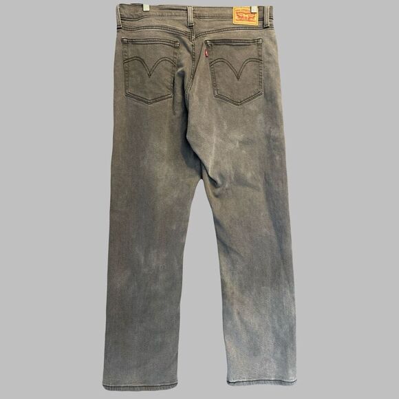 Levi's Wedgie Straight Jeans Button Fly Womens Size 32 28" Gray Charcoal Wash - Picture 2 of 11